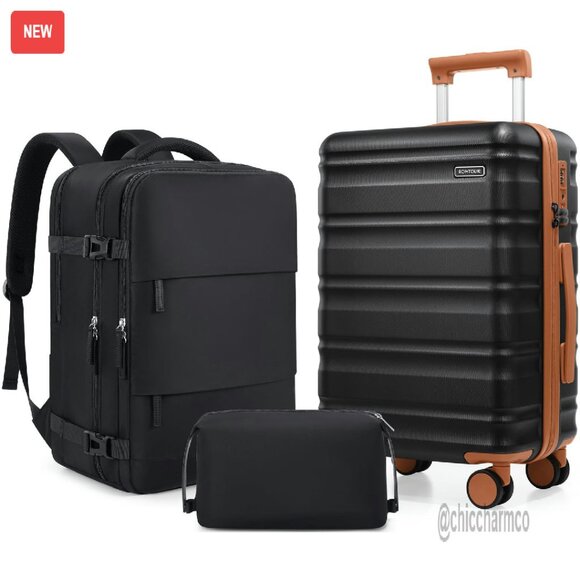 Other - 20 Inch Hard Shell Carry On Luggage Set with Spinner Wheels & TSA Lock